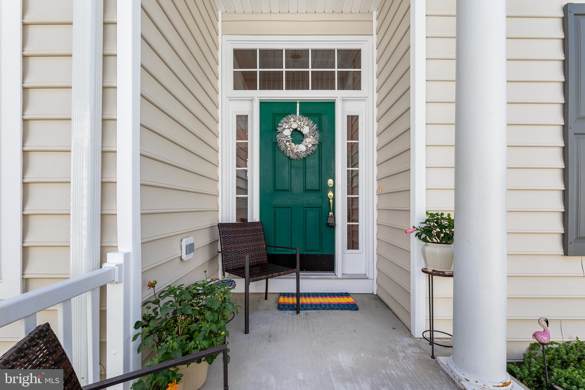 a view of a entryway with a house