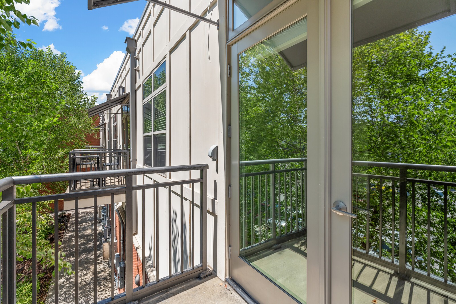 a view of a balcony