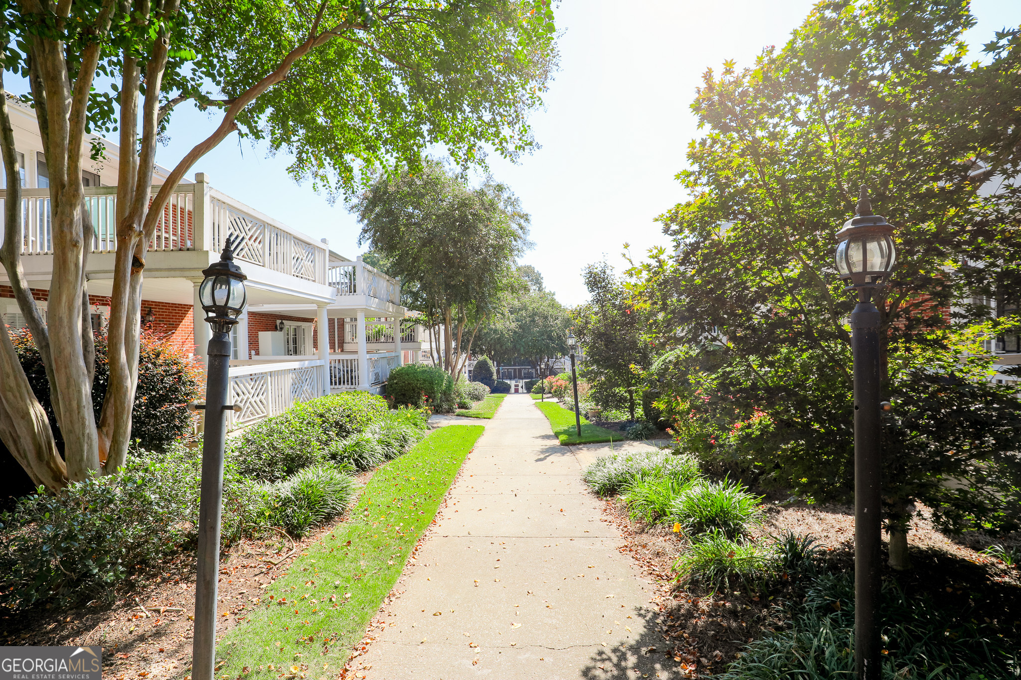 a view of a yard in front of house