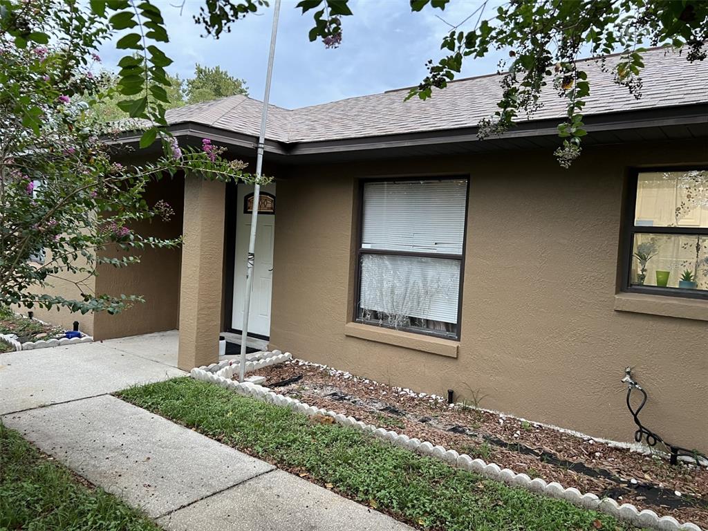 a front view of a house