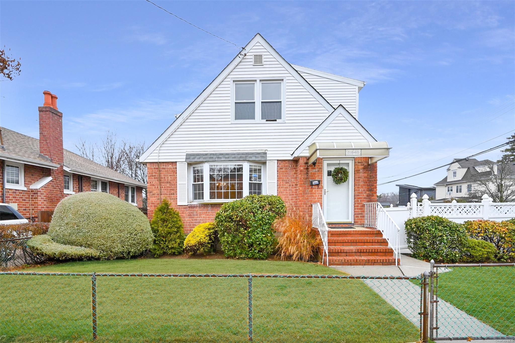 View of front of home with a front yard