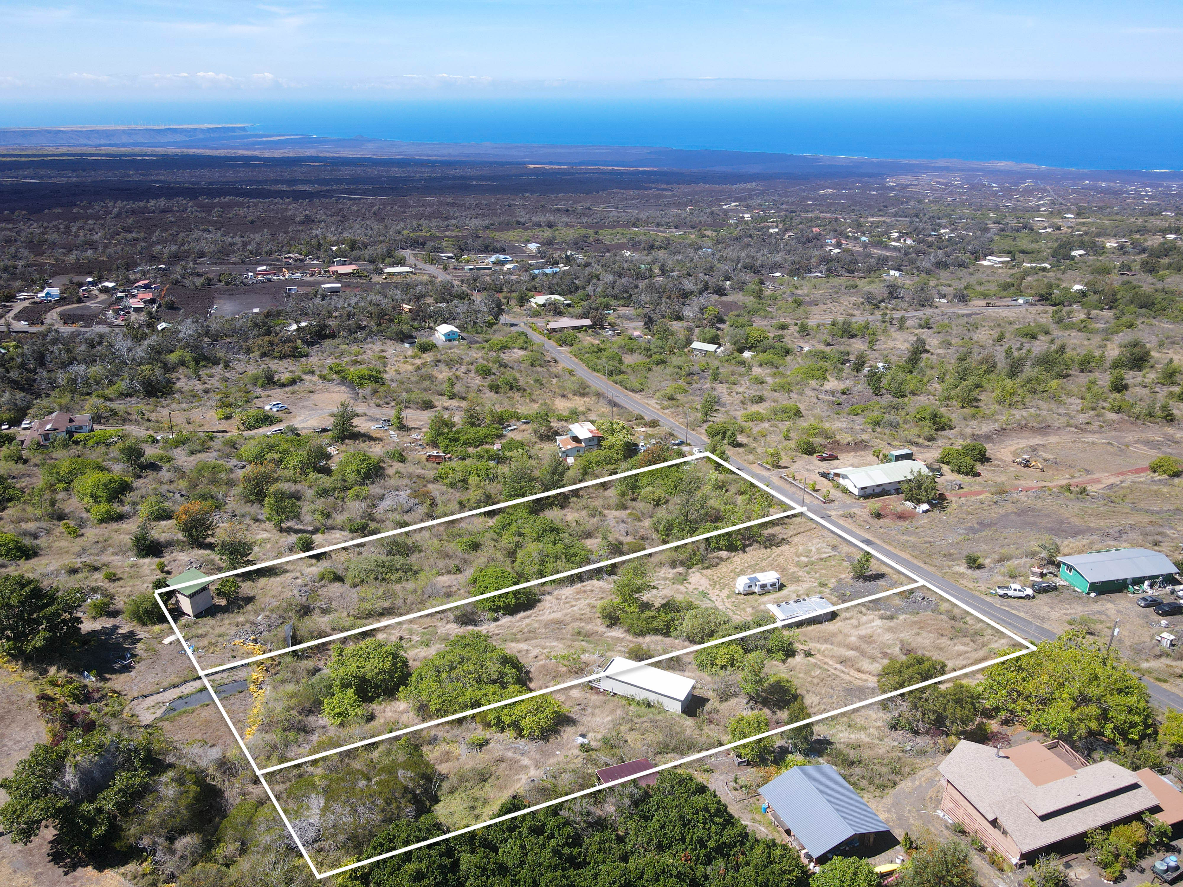 an aerial view of multiple house