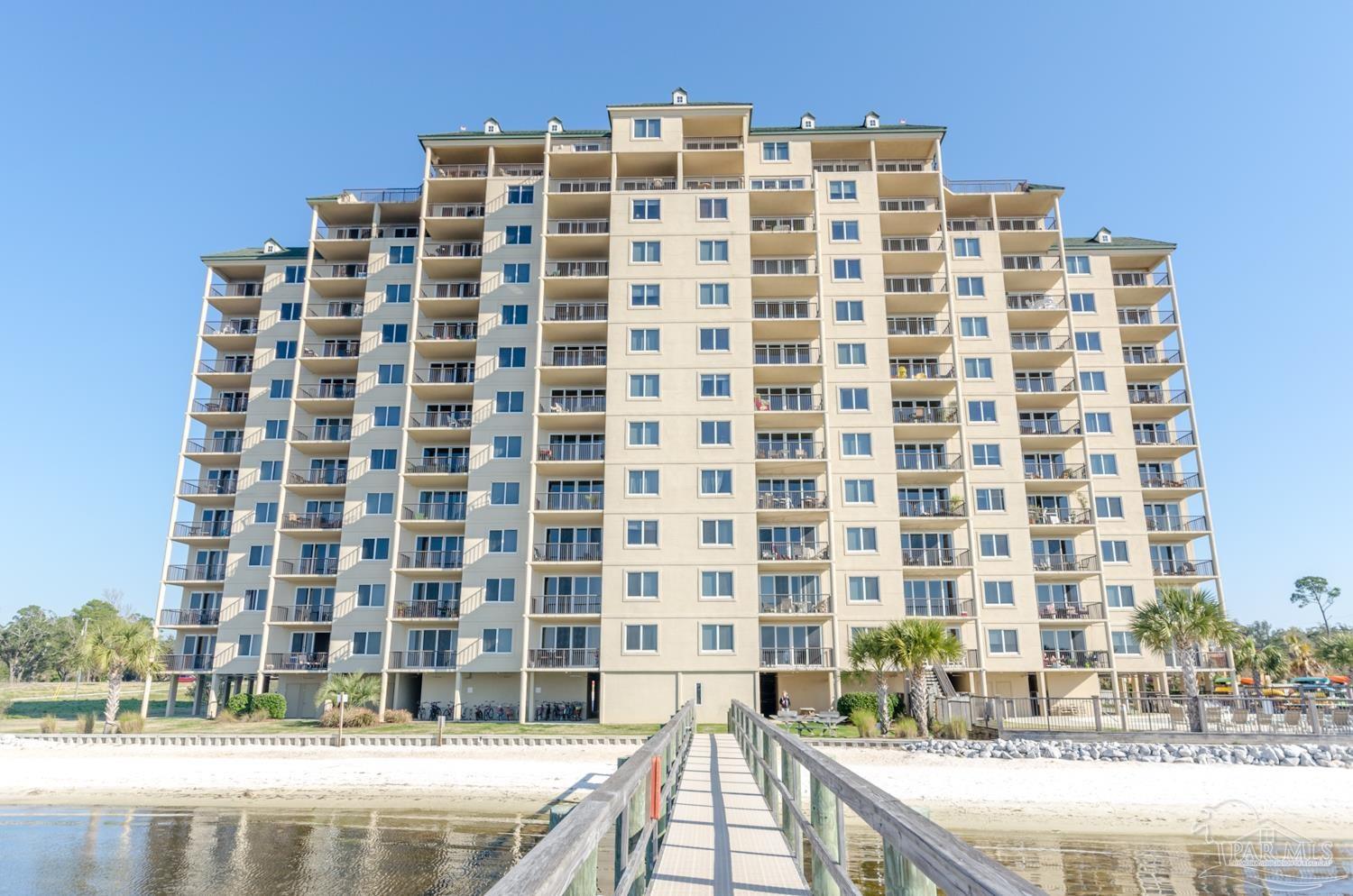 View of the building from the ICW. Pre-Sally.