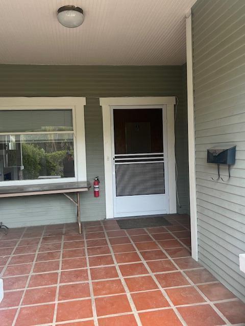 a view of a balcony with a window