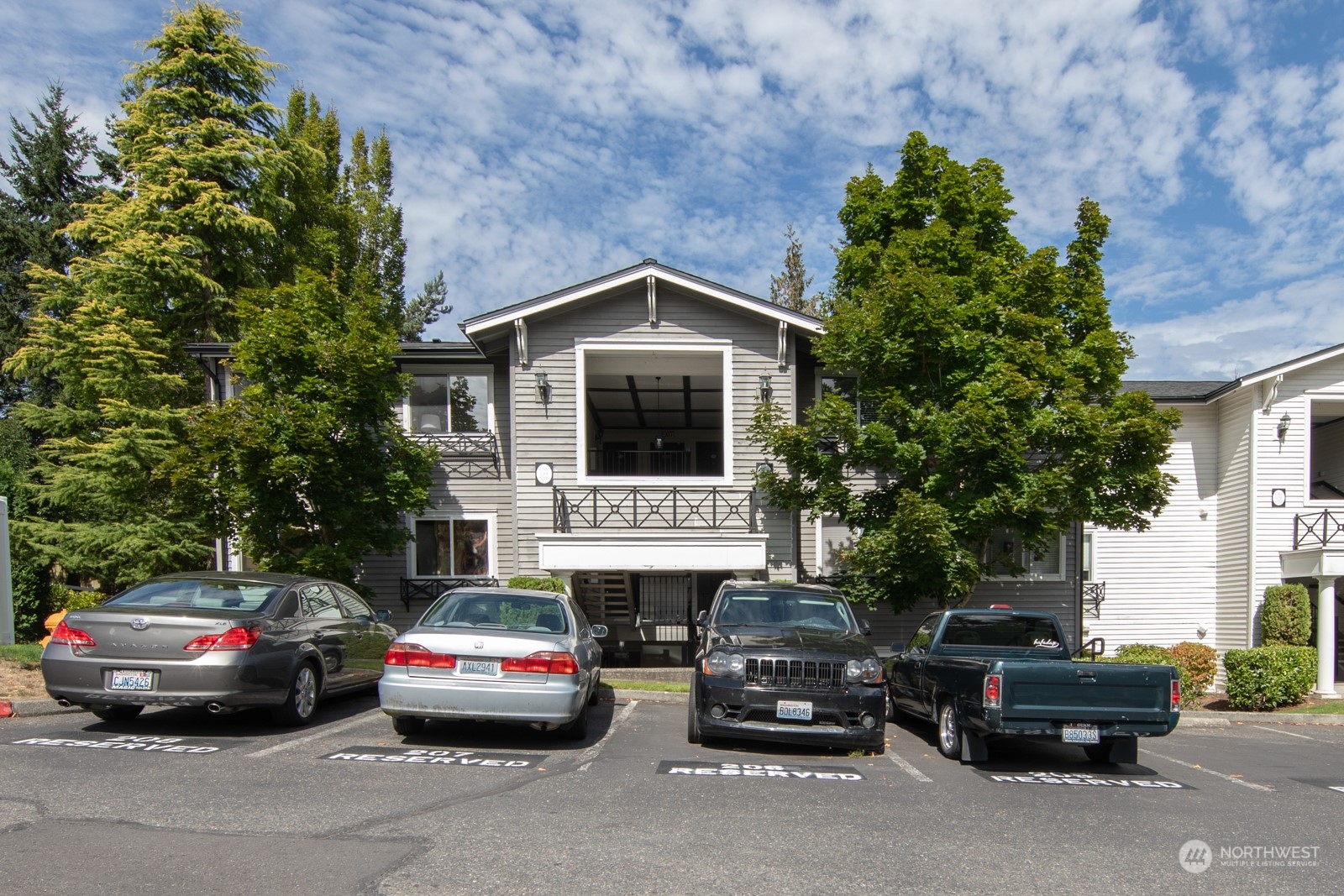 a car parked in front of a house