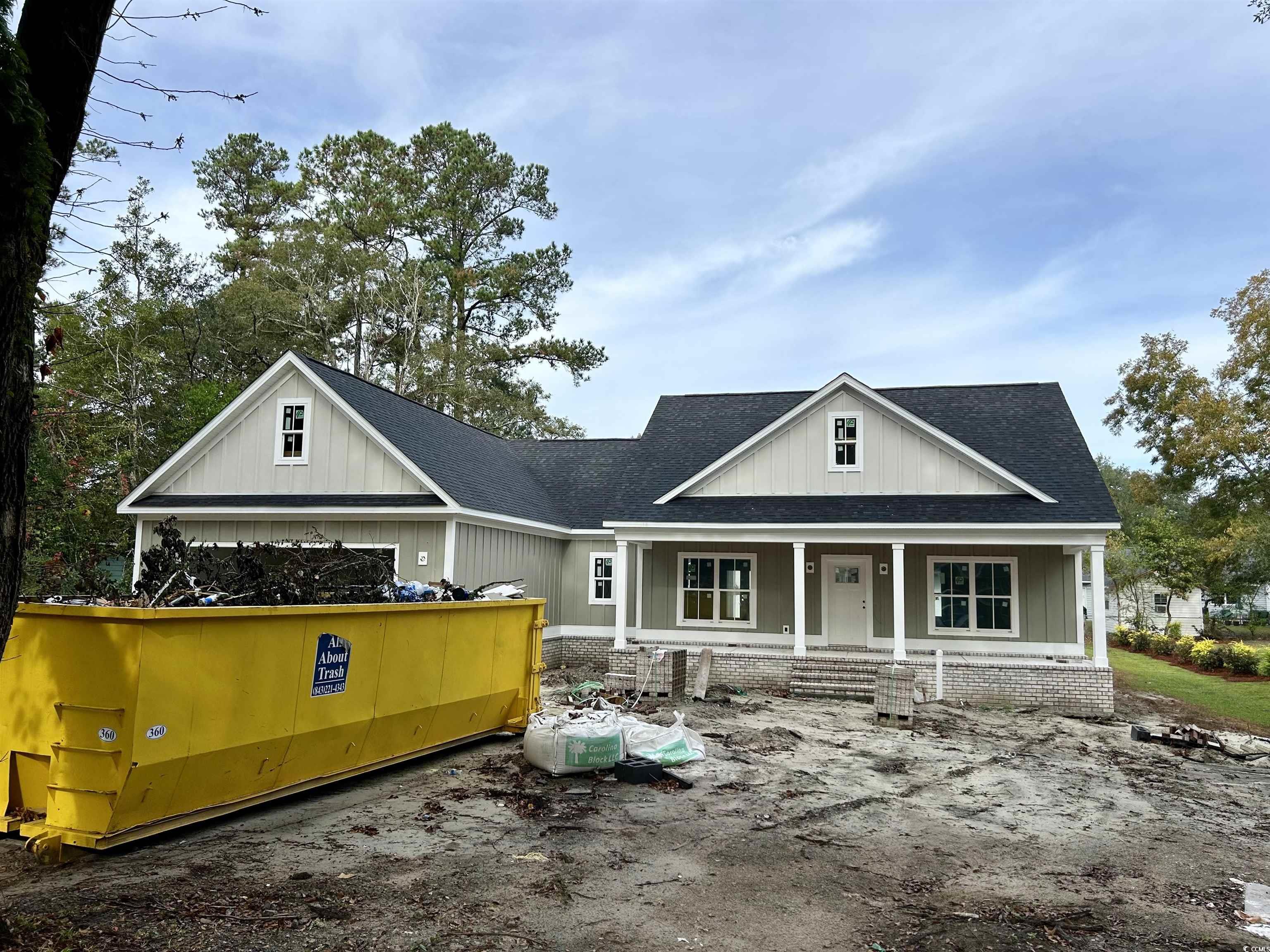 View of front of home with a porch