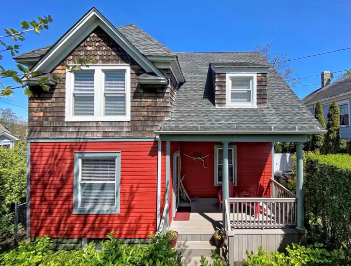 View of front of property with covered porch