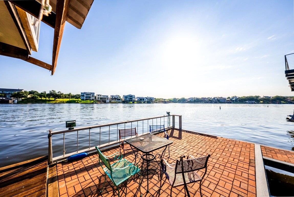 a view of lake from balcony