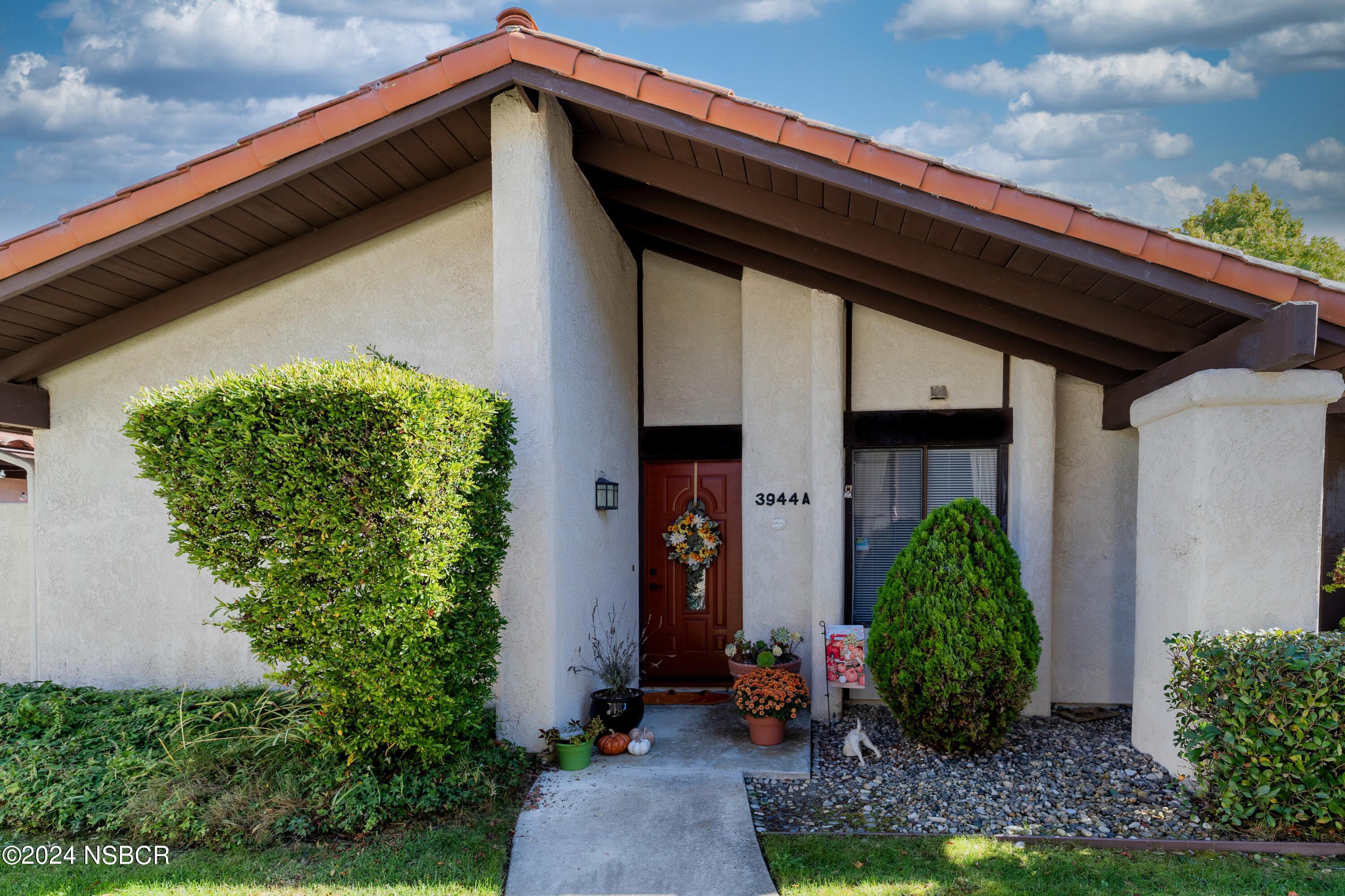 a front view of a house