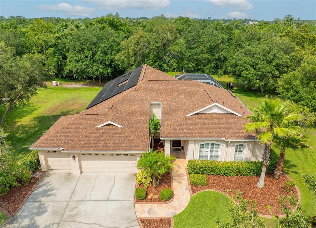 a aerial view of a house