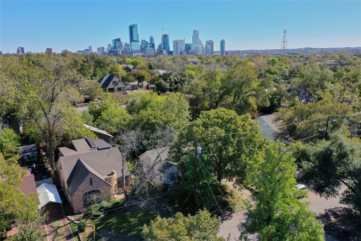 an aerial view of multiple house