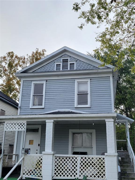 a front view of a house