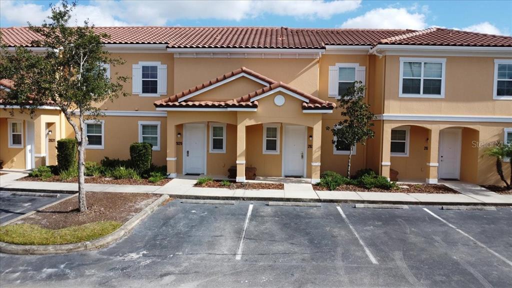 a front view of a house with entertaining space