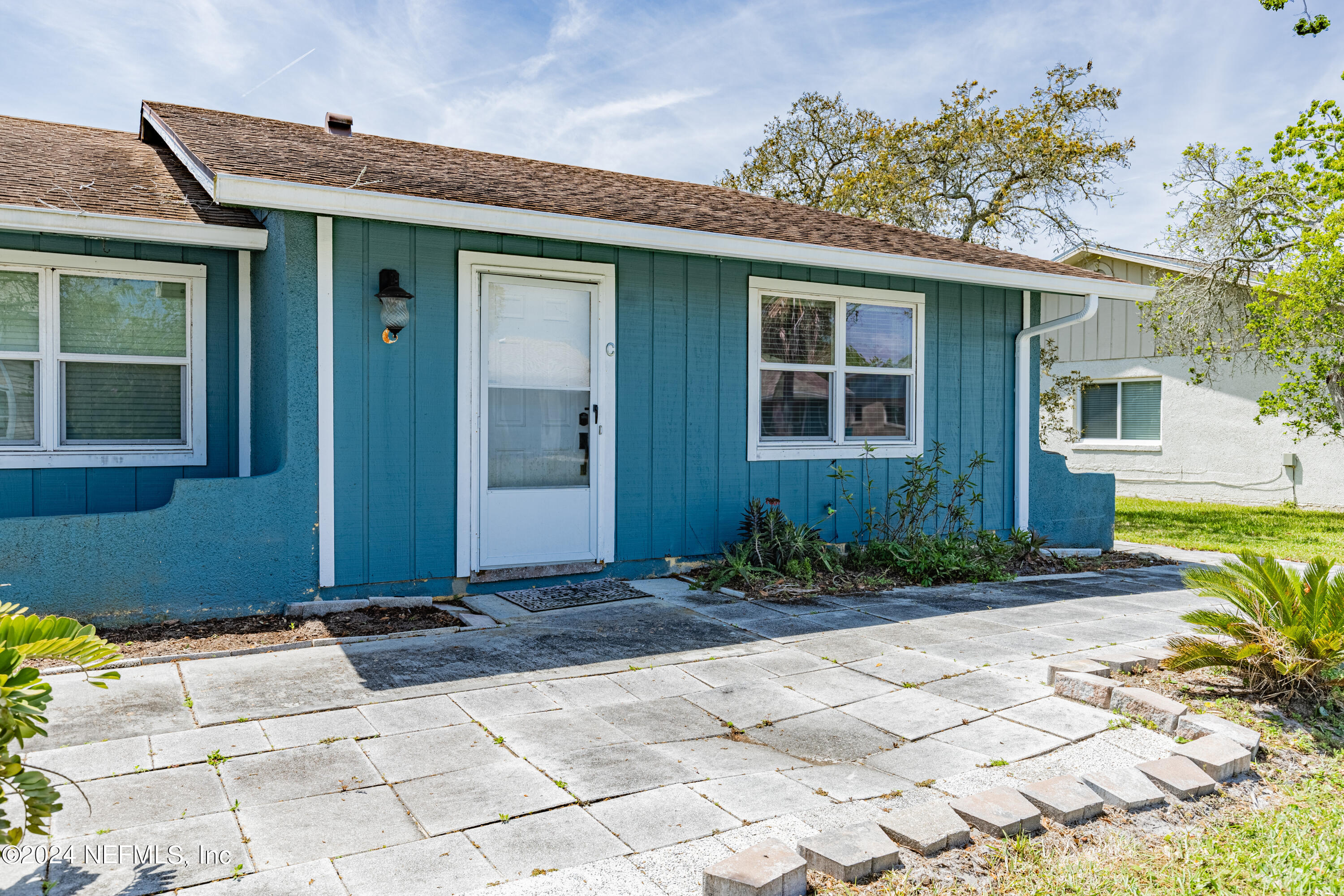 a front view of a house