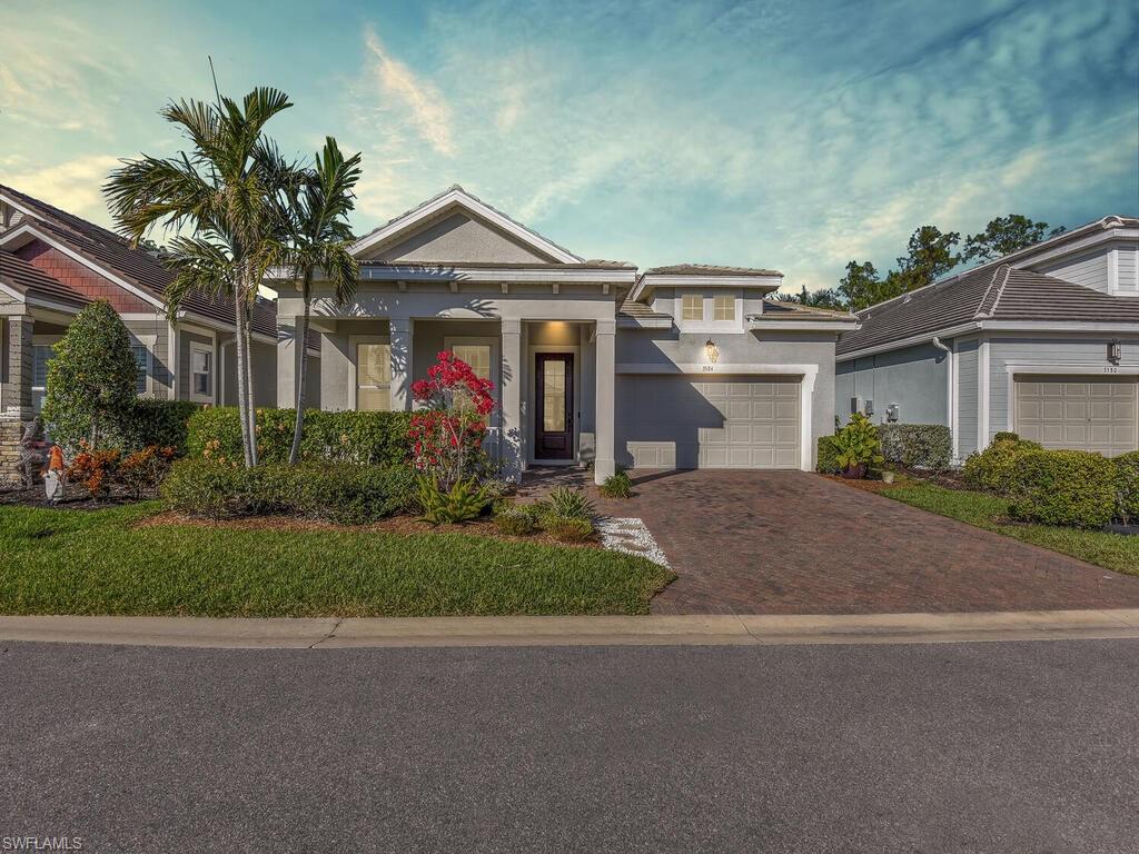 View of front facade with a garage