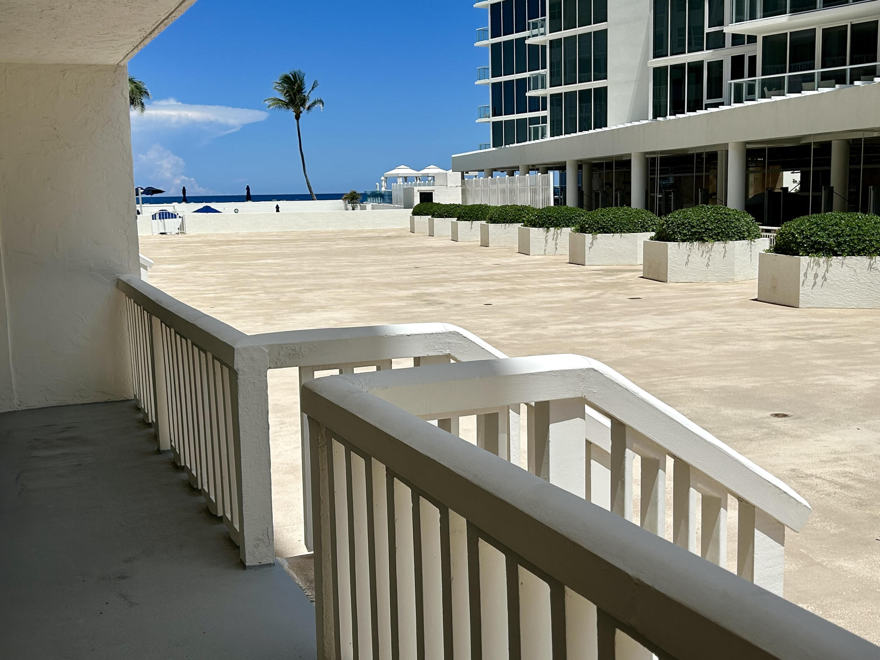 a view of a building with a outdoor space