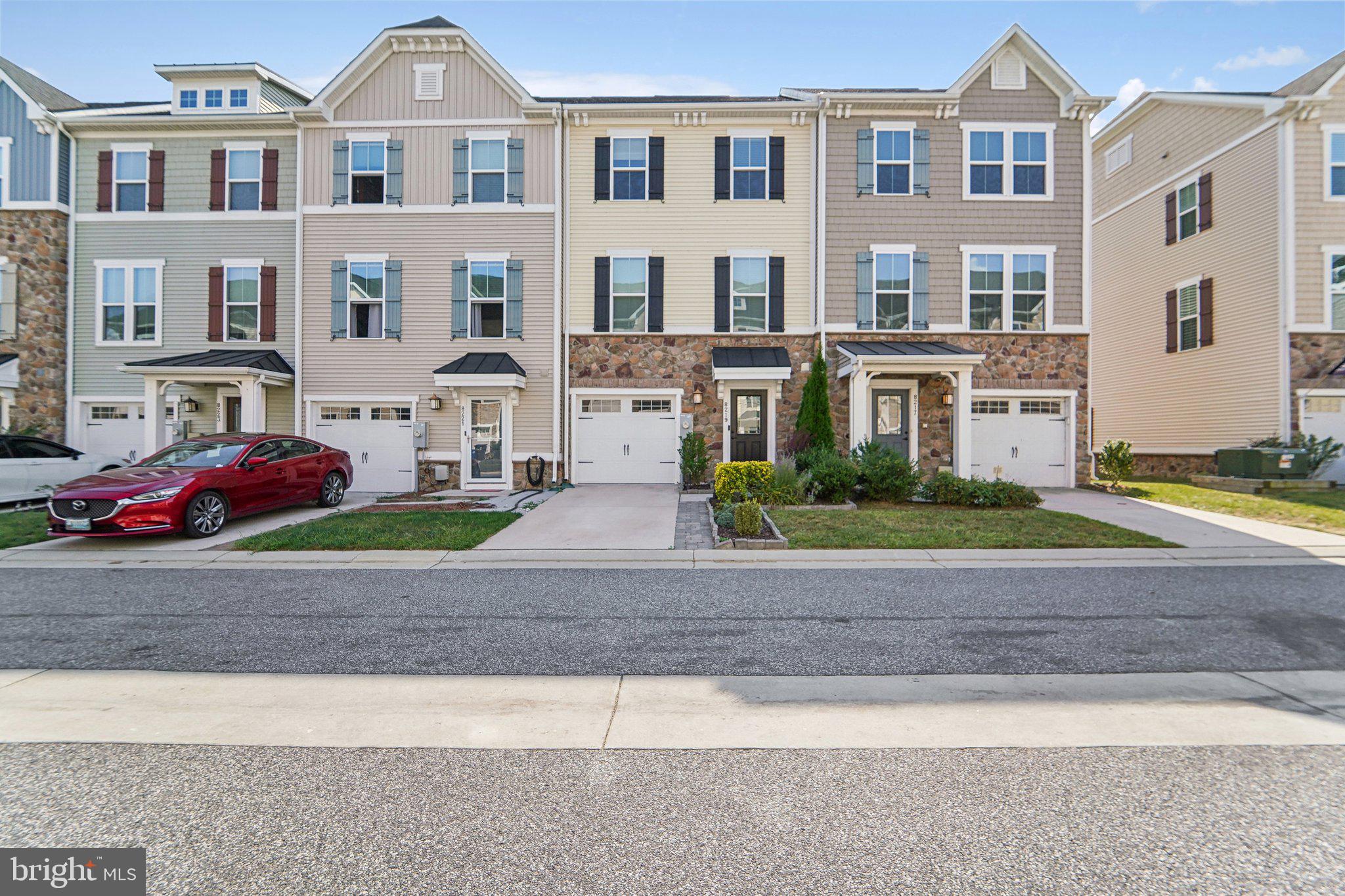 a front view of a residential houses