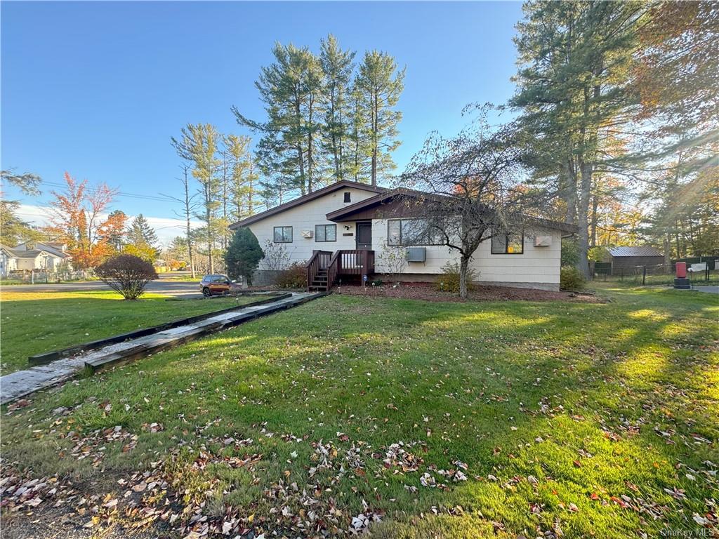 View of front of home with a front yard