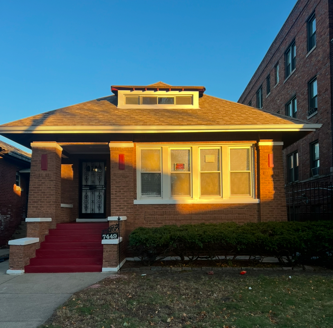 a front view of a house