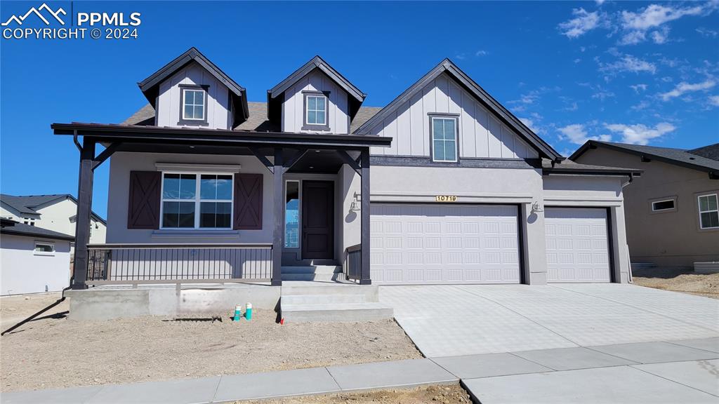 Hillingdon II-Farmhouse Elevation-3 Car Garage-Finished Basement with 9' Ceilings-Energy Rated-Desirable Highline at Wolf Ranch Community!