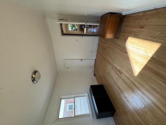 Spare room featuring light wood-type flooring