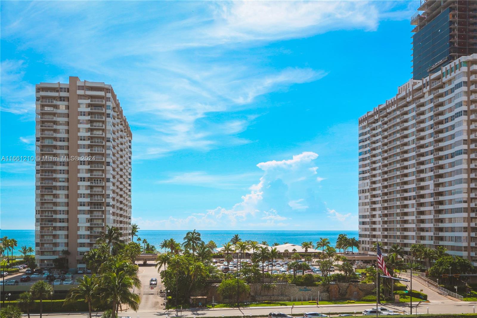 a view of a city with tall buildings