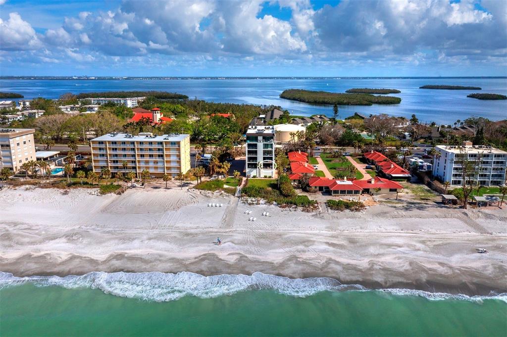 Experience exceptional gulf-front living in this spacious three-bedroom, second-floor condominium, on Longboat Key.