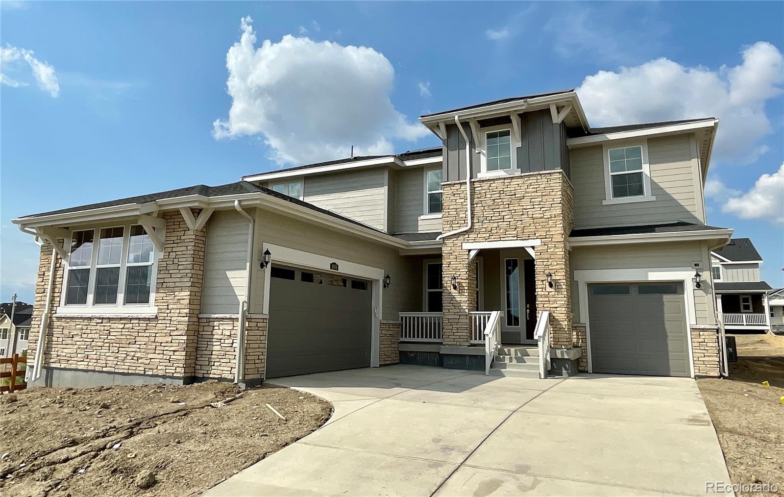 a front view of a house with entertaining space