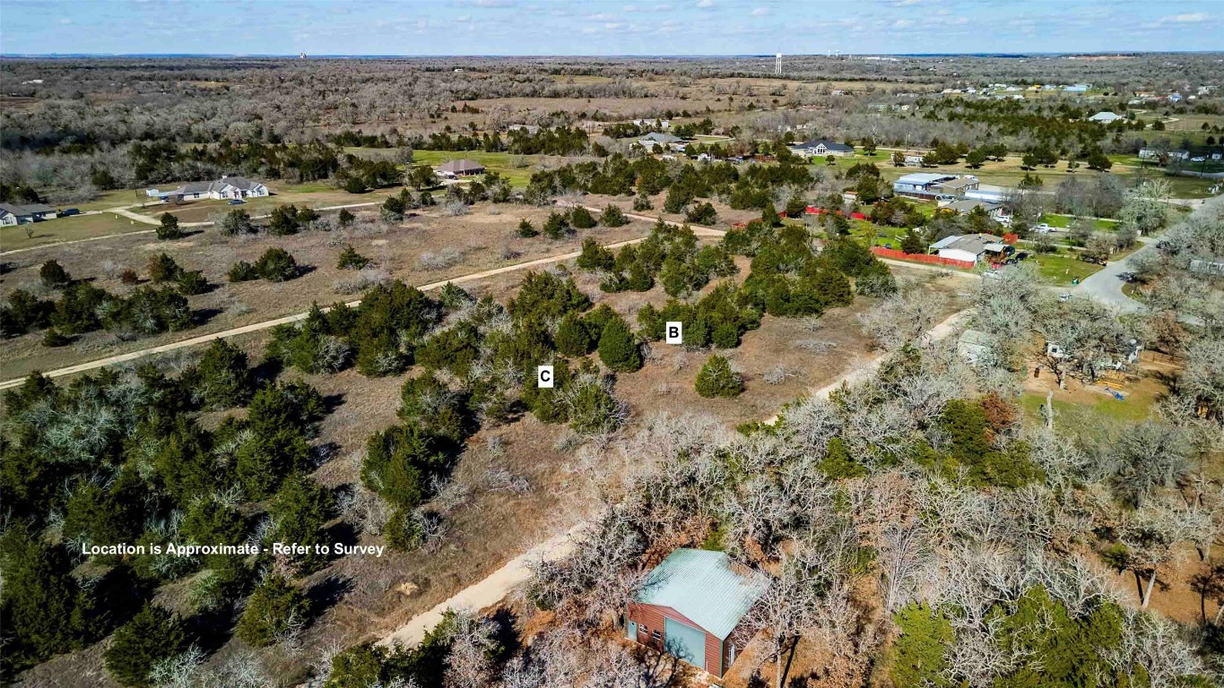 an aerial view of multiple house