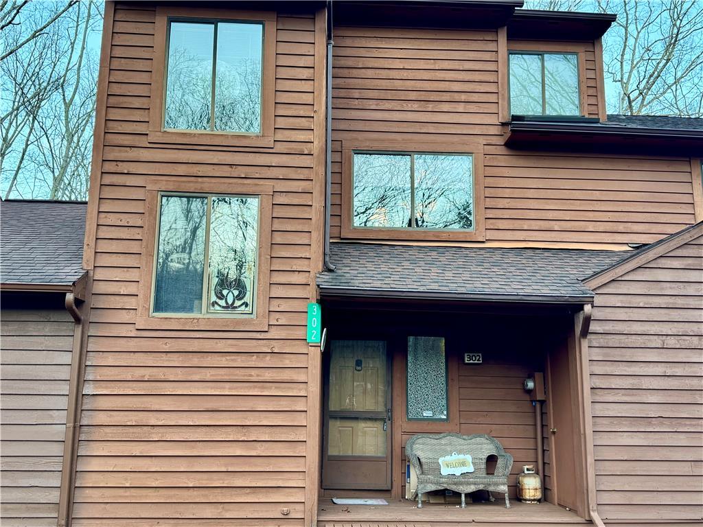 a view of a house with a large windows