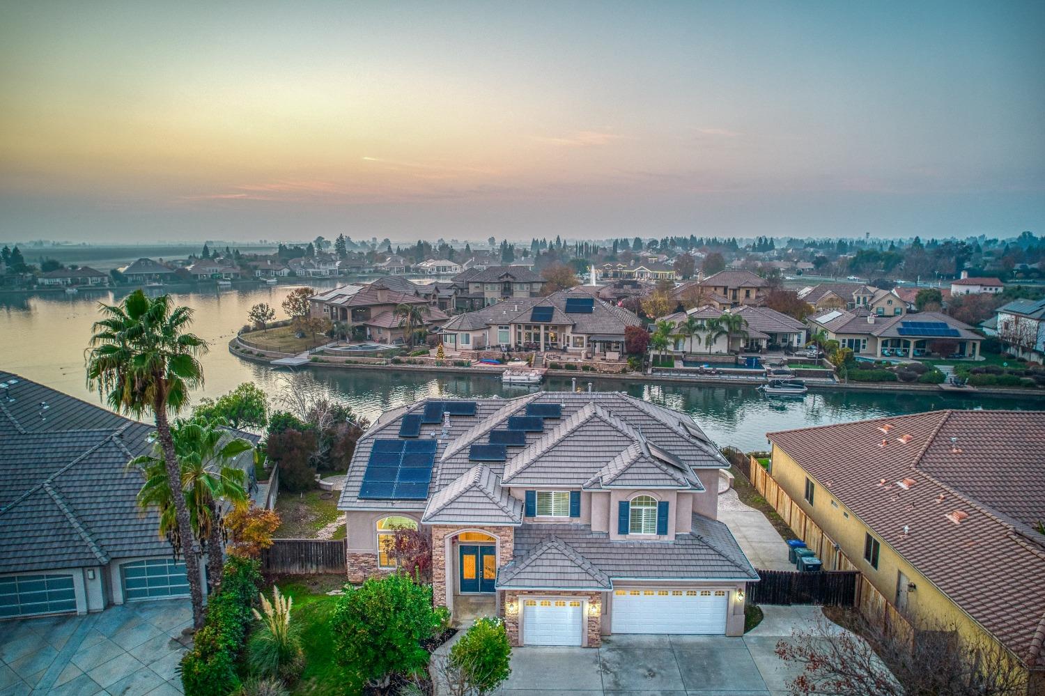 an aerial view of multiple house