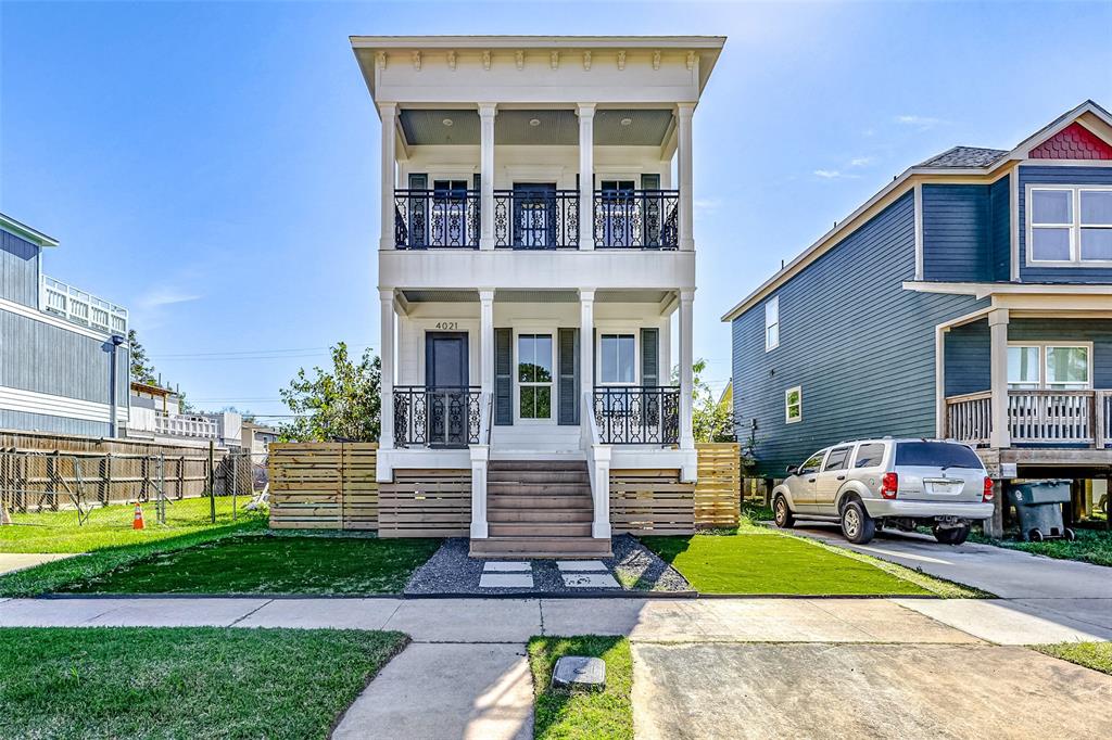 a house view with a garden space