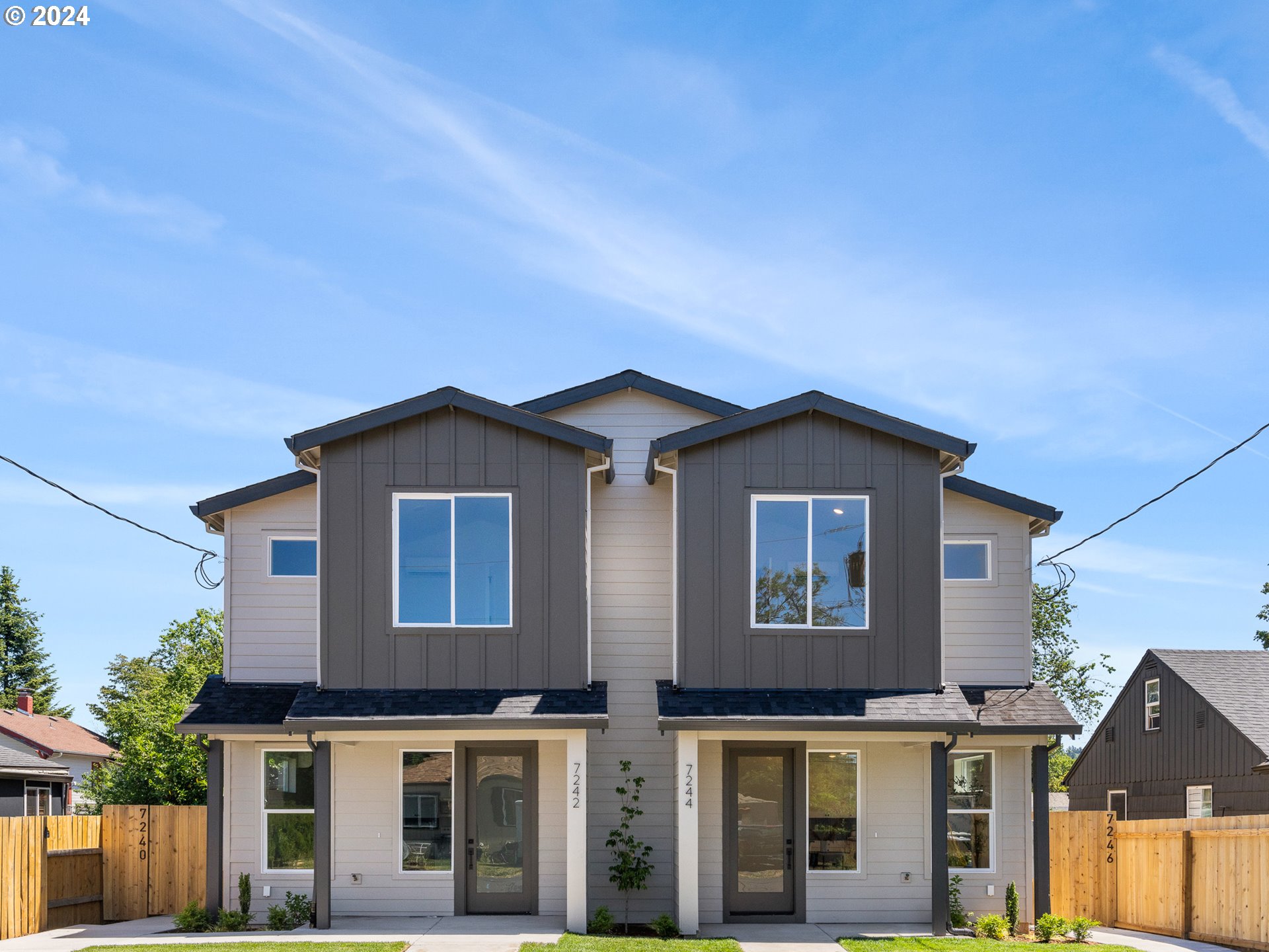 a front view of a house