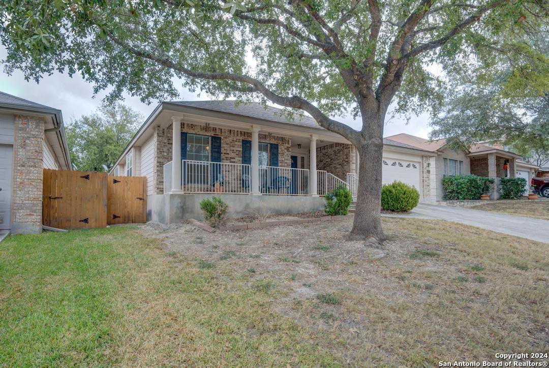 a house with trees in front of it