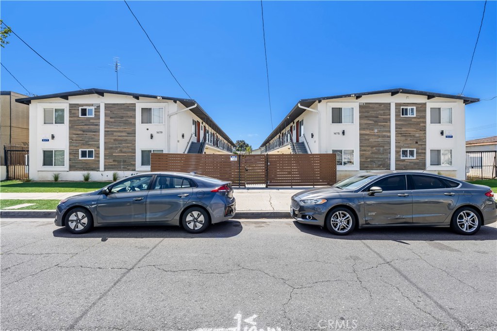 a car parked in front of a house