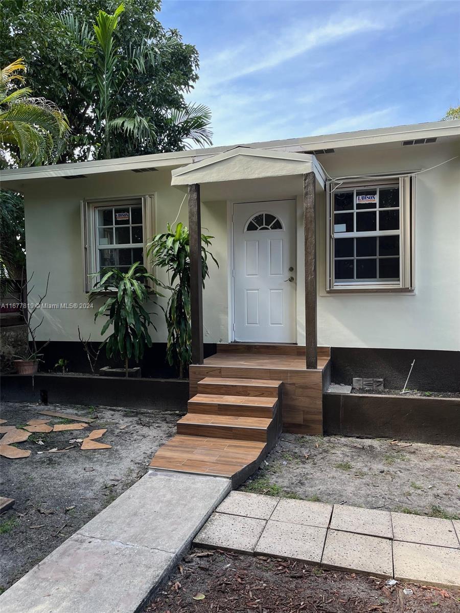 a front view of a house