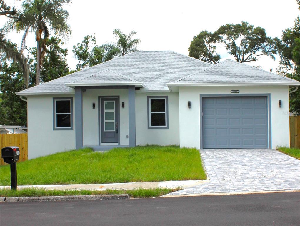 House Front with Paver Driveway