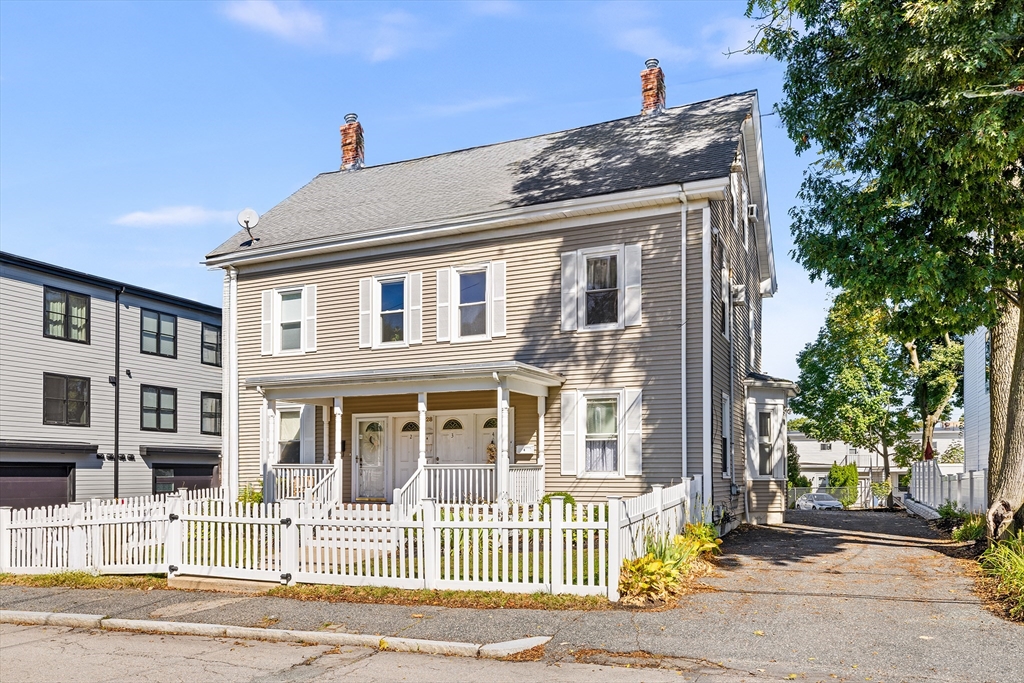 a front view of a house