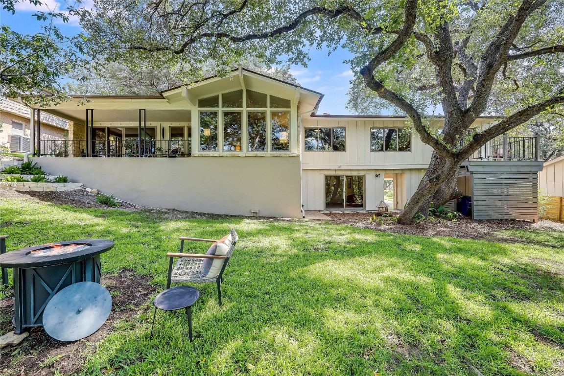 Back elevation of the home