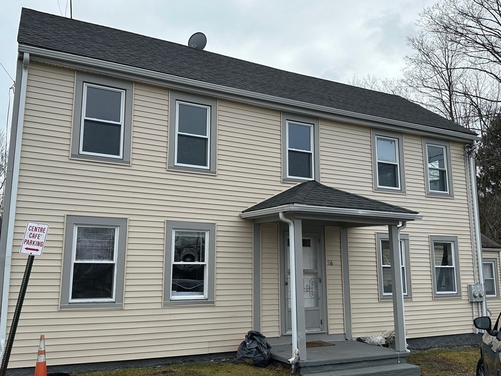 a front view of a house