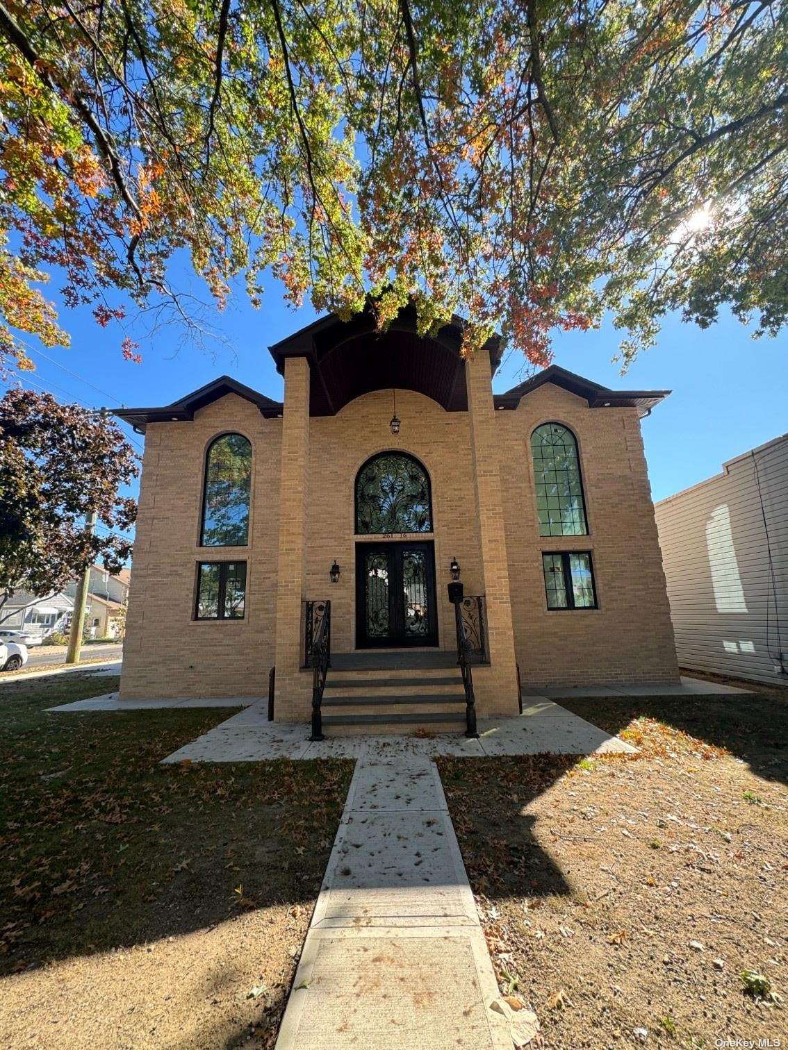 a front view of a house