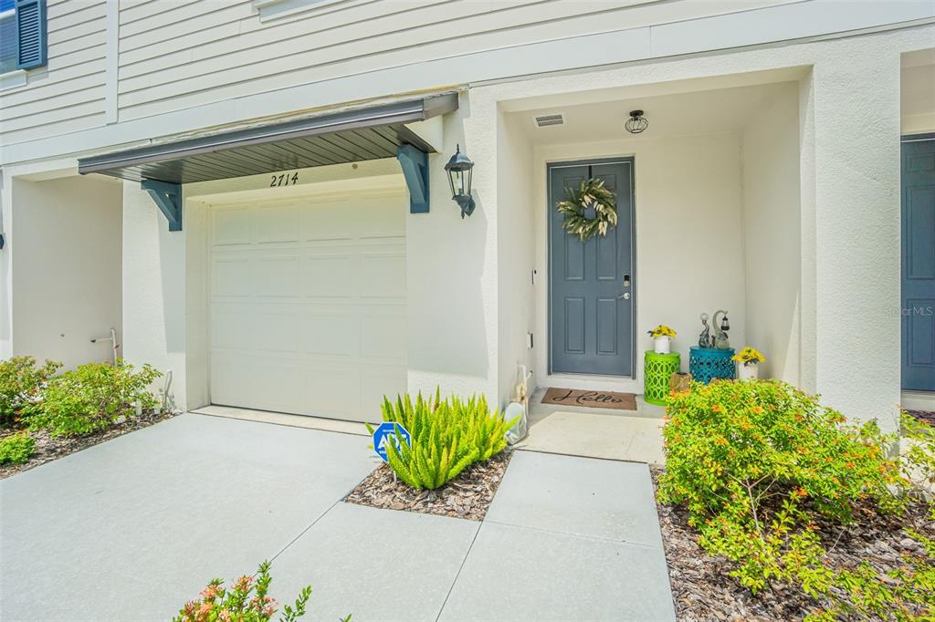 a view of a entryway door front of house