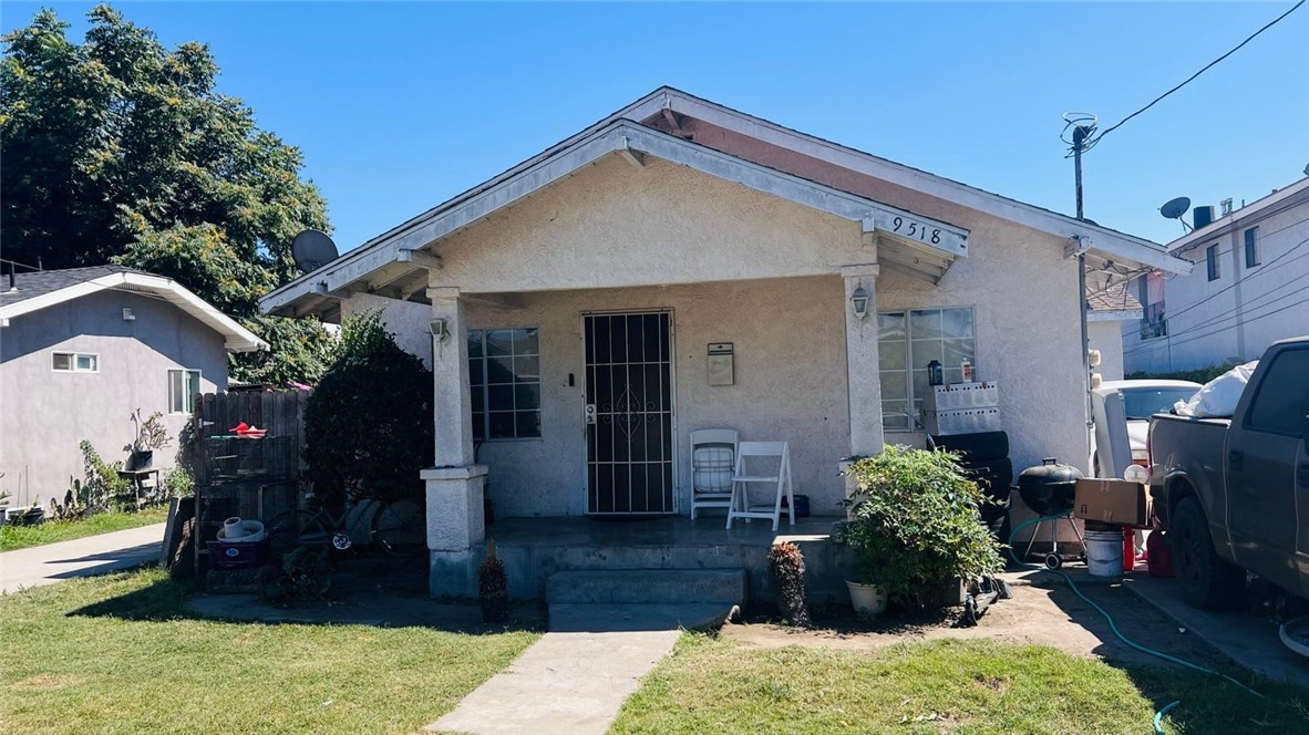 a front view of a house