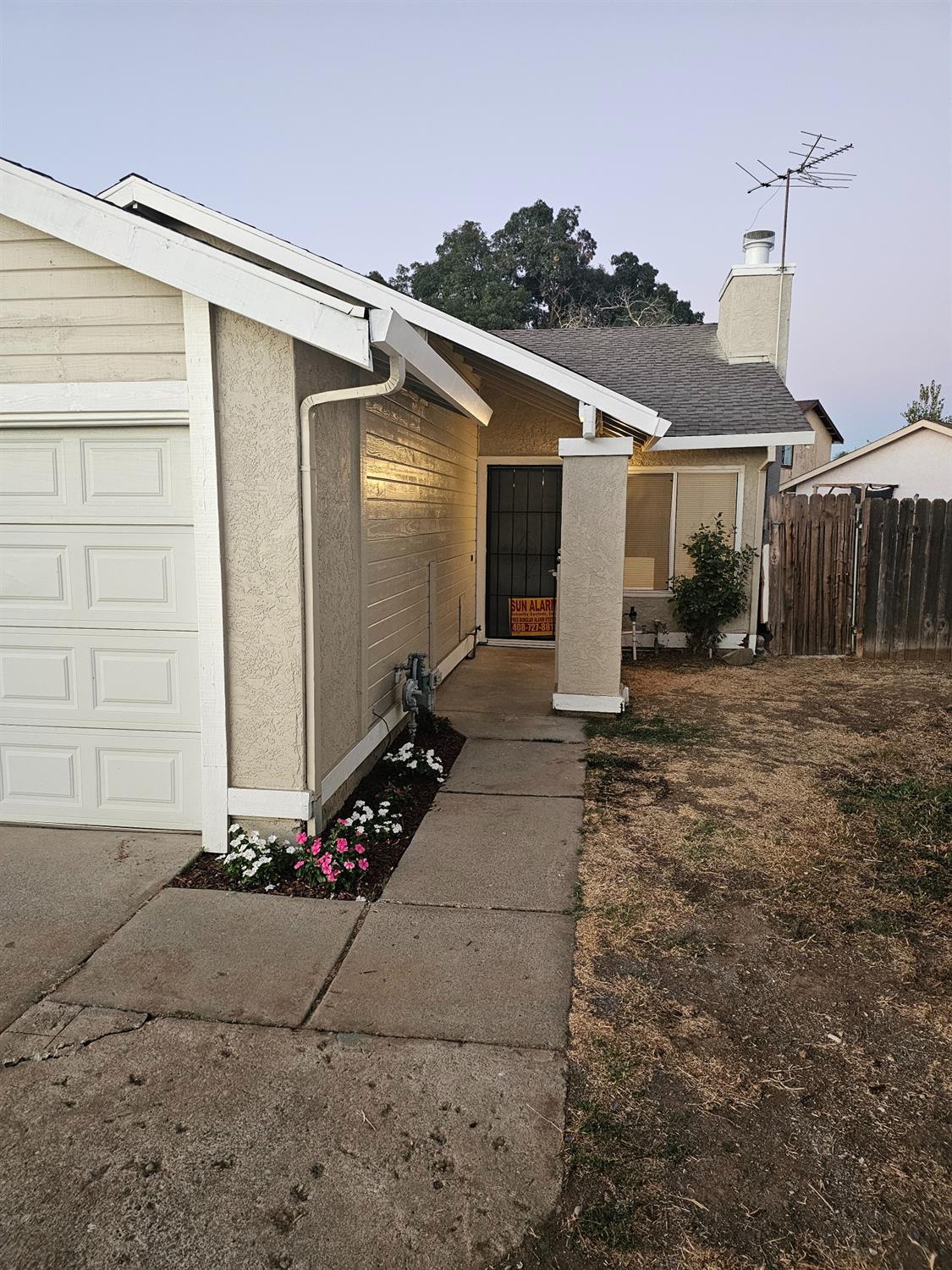 a front view of a house