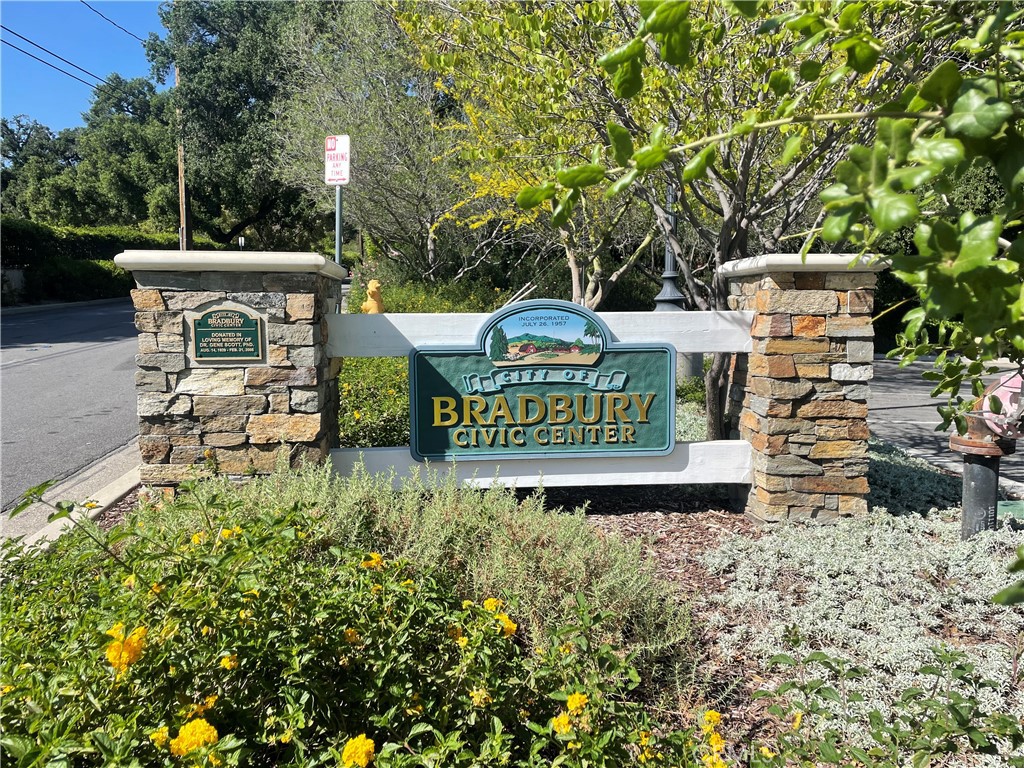 a view of a bench in a garden