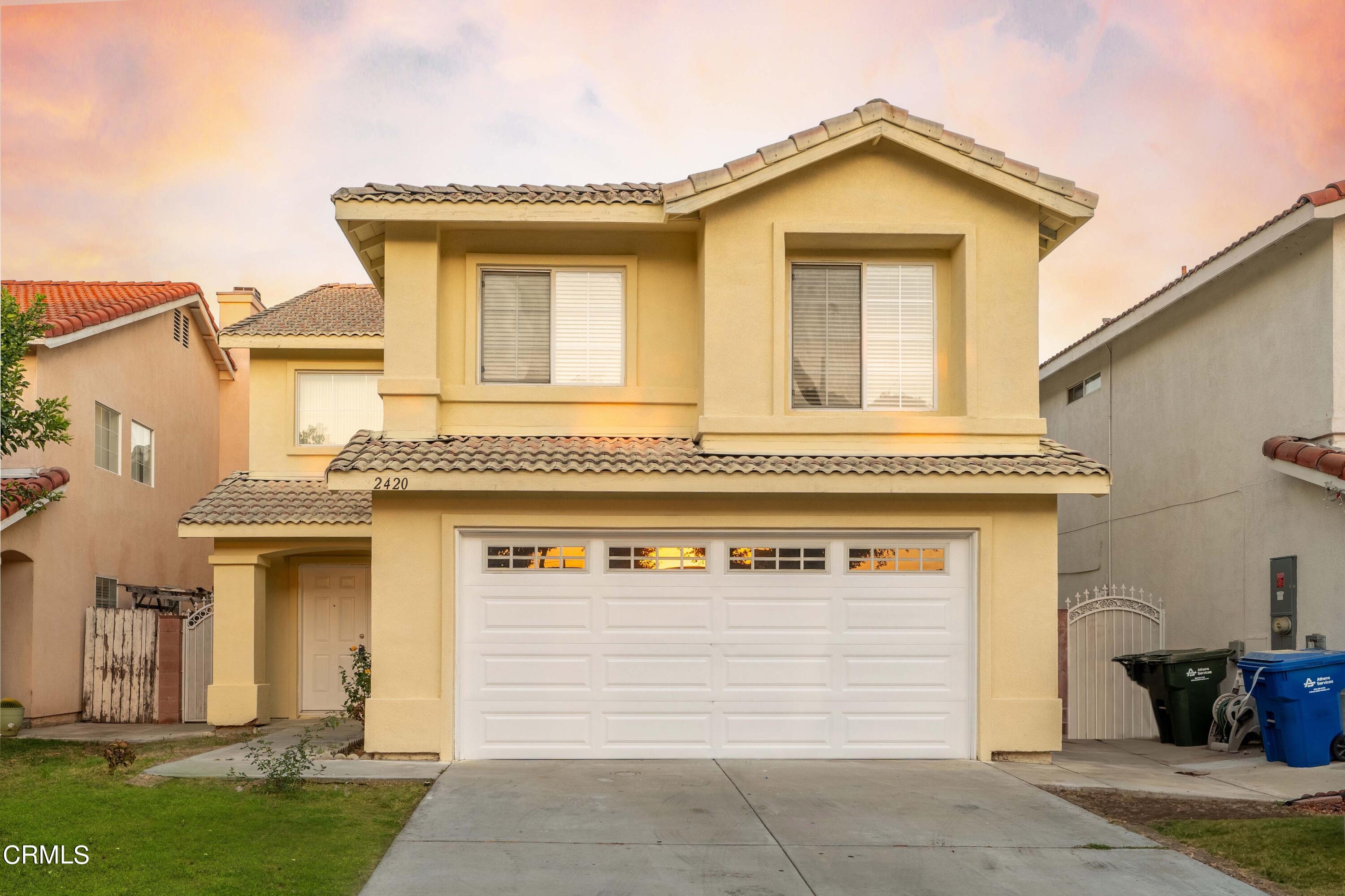 a front view of a house