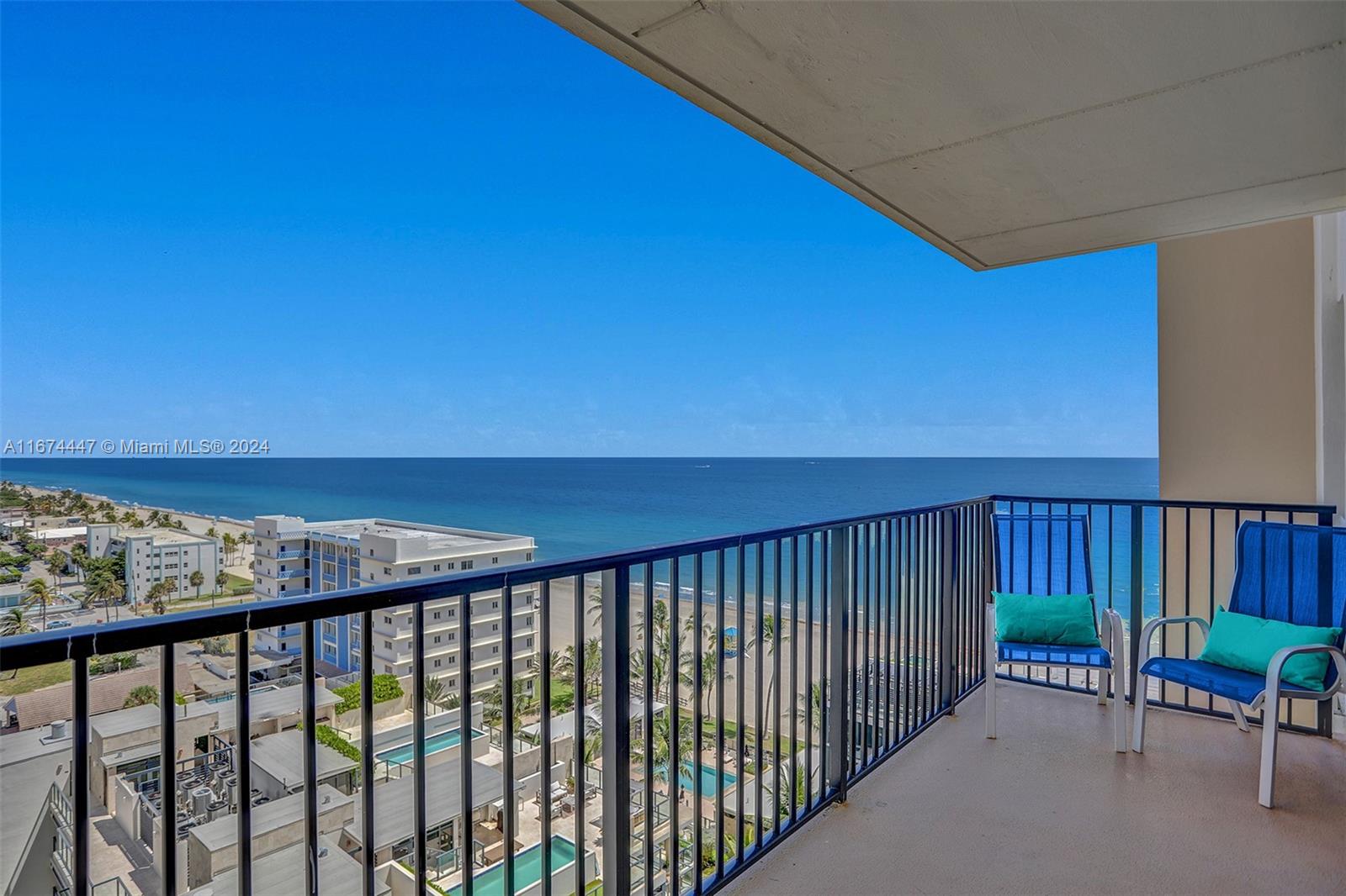 a view of a balcony