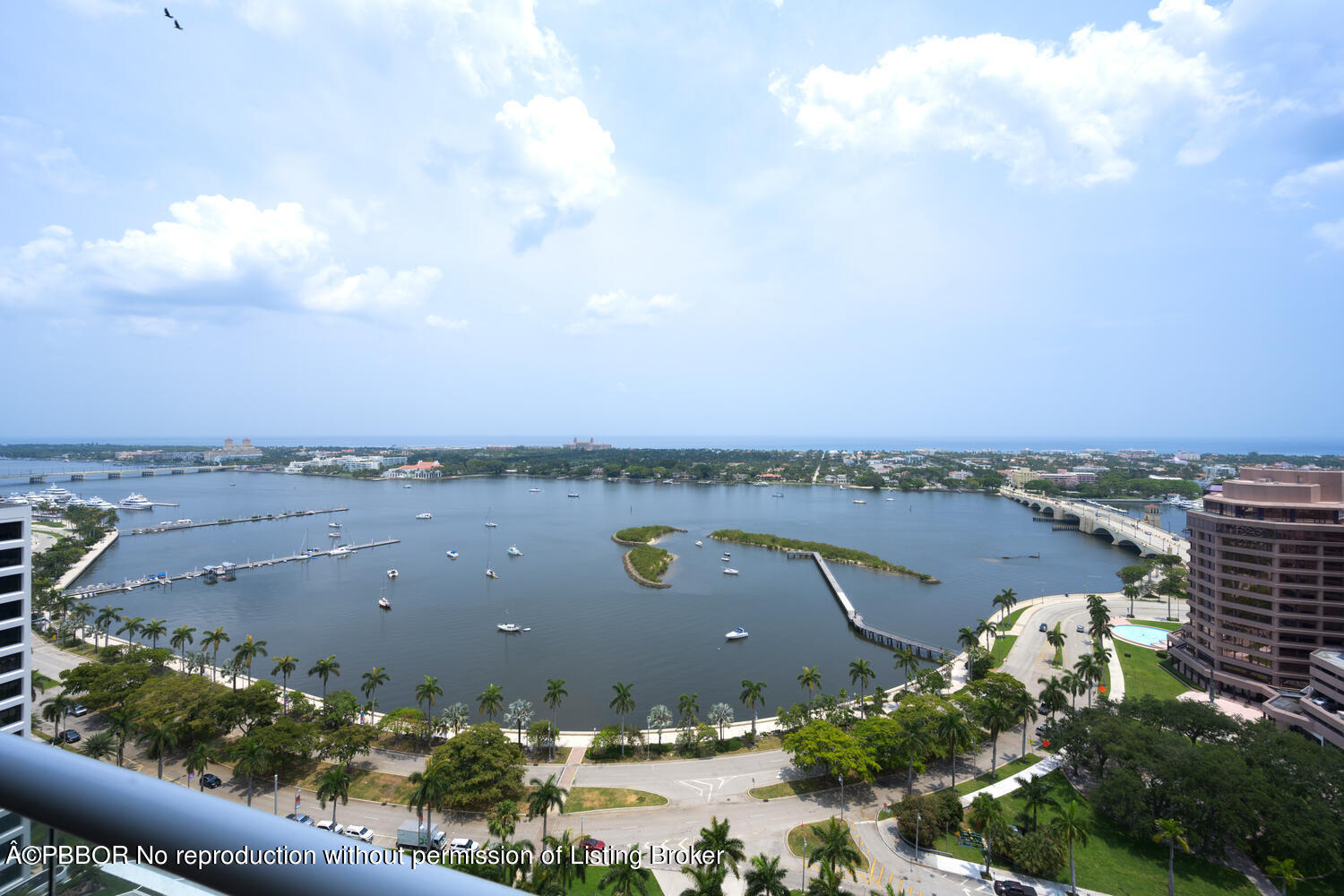 an aerial view of a city