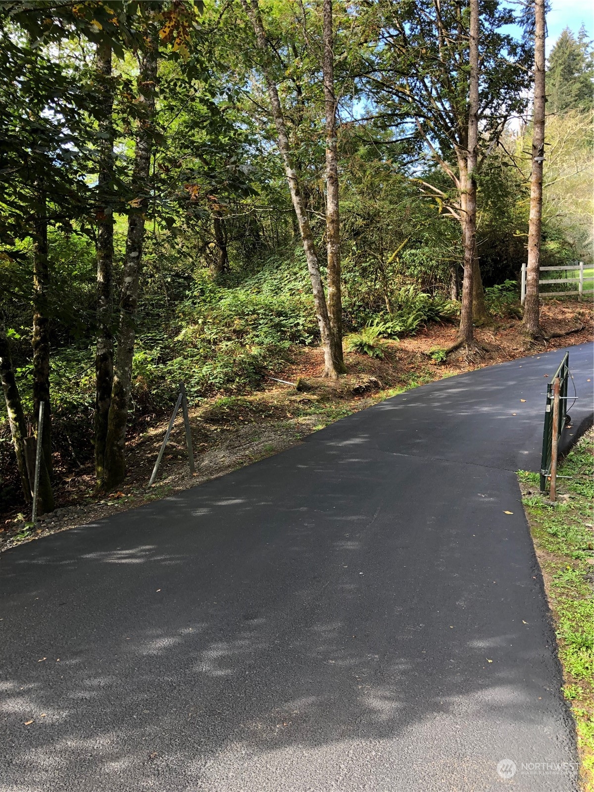 a view of road with trees