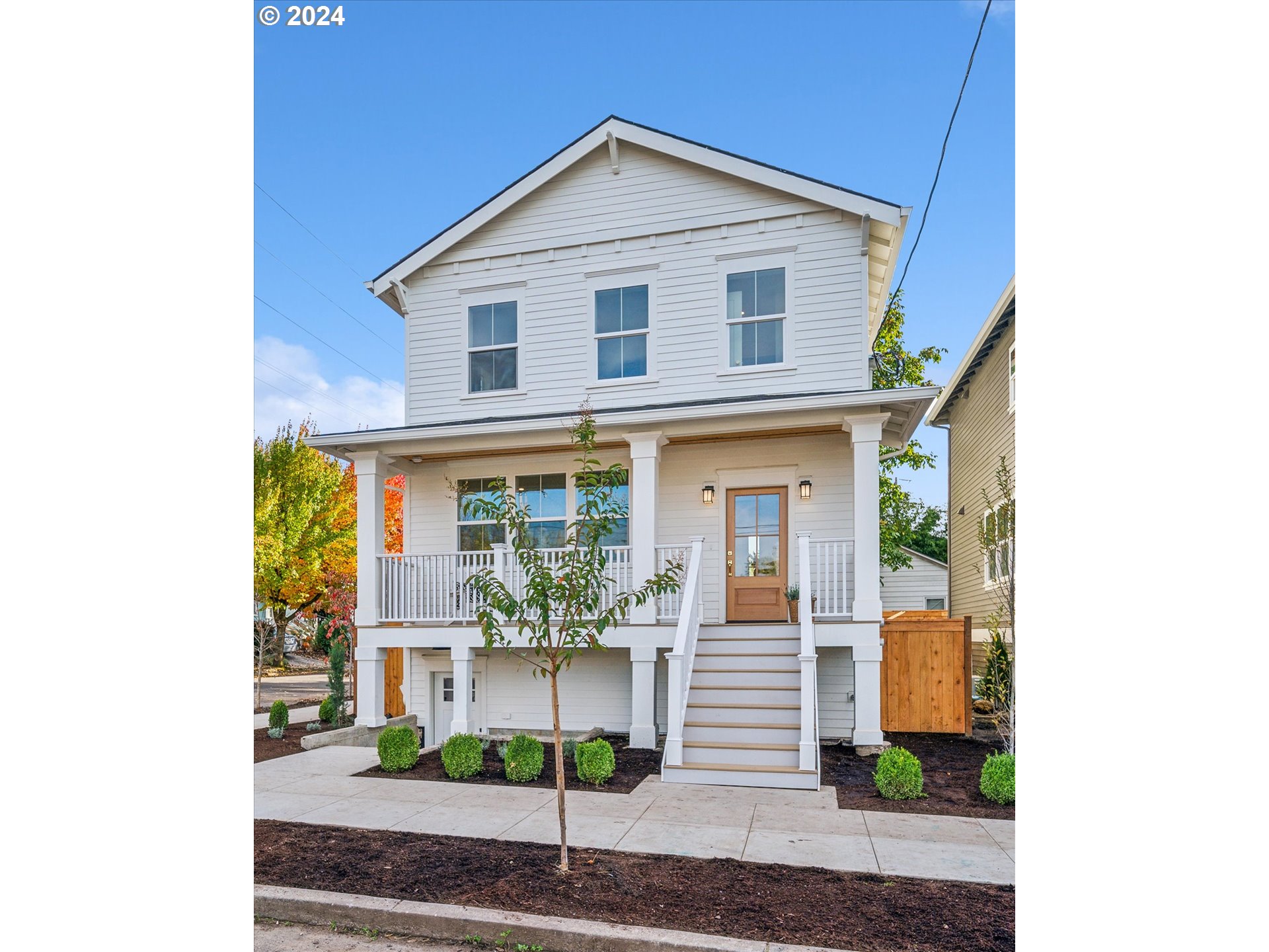 a front view of a house with a porch